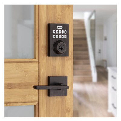 Kwikset Home Connect 620 Smart Lock, Z-Wave 700 Long Range, Contemporary with Deadbolt, Venetian Bronze